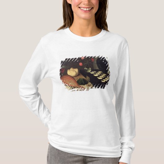 チェス盤1630年が付いている静物画 Tシャツ (正面)