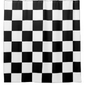 チェス盤 シャワーカーテン (正面)