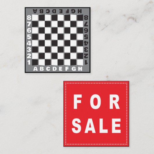 チェス盤 スクエア名刺 (正面/裏面)