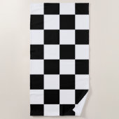 チェス盤 ビーチタオル (正面)