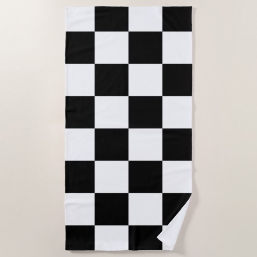 チェス盤 ビーチタオル (正面)