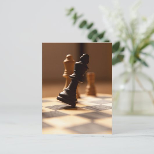 チェス盤 ポストカード (スタンド正面)