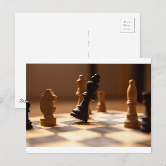 チェス盤 ポストカード (正面/裏面)