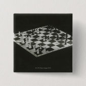 チェス盤 缶バッジ (正面)