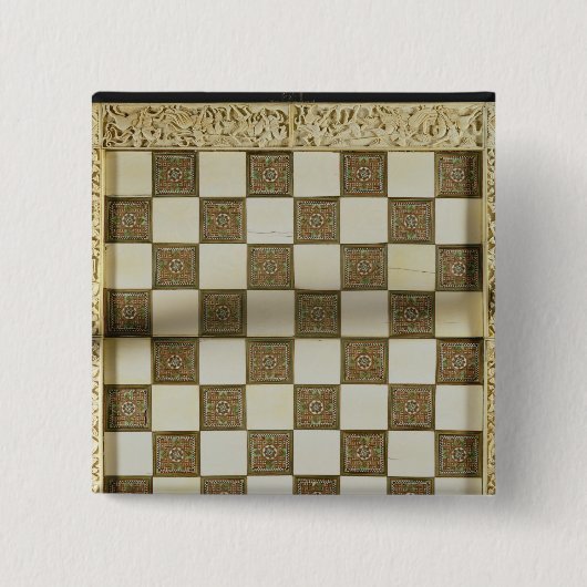 チェス盤 缶バッジ (正面)