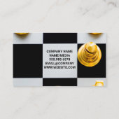 チェス盤 | 金ゴールド銀 名刺 (裏面)