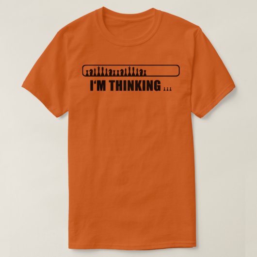チェス考えの Tシャツ (デザイン正面)