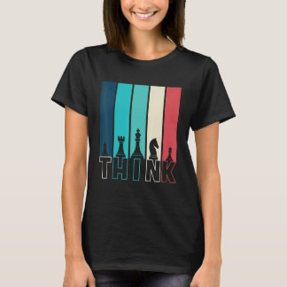 チェス考えヴィンテージチェス選手パン引用文 Tシャツ