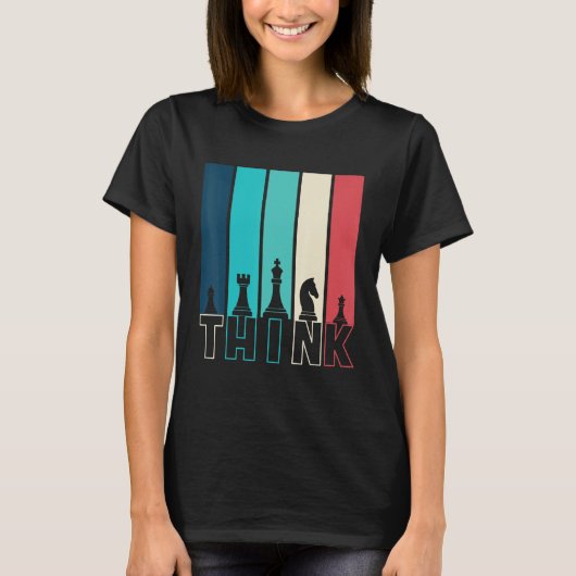 チェス考えヴィンテージチェス選手パン引用文 Tシャツ (正面)