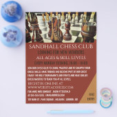 チェス色彩の鮮やかククラブのチェスボー広告ド チラシ (シングル)