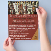 チェス色彩の鮮やかククラブのチェスボー広告ド チラシ (手)