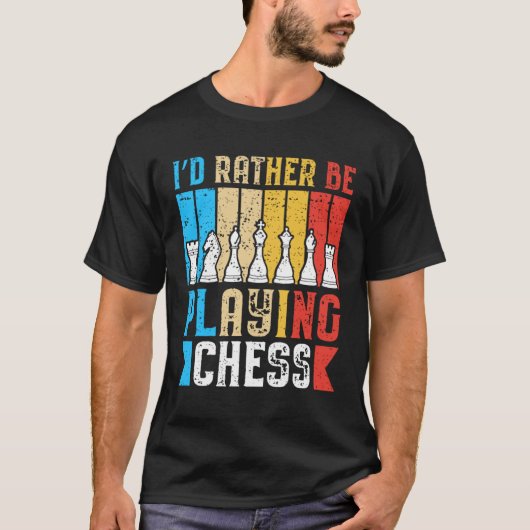 チェス遊の駒を選びたい Tシャツ (正面)