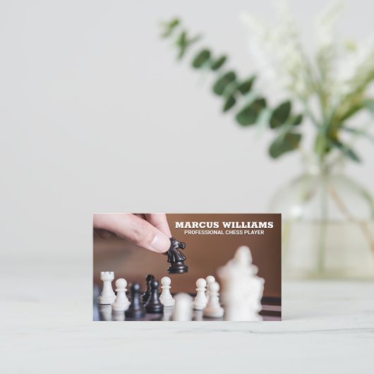 チェス遊の | 駒の移動 名刺 (スタンド正面)