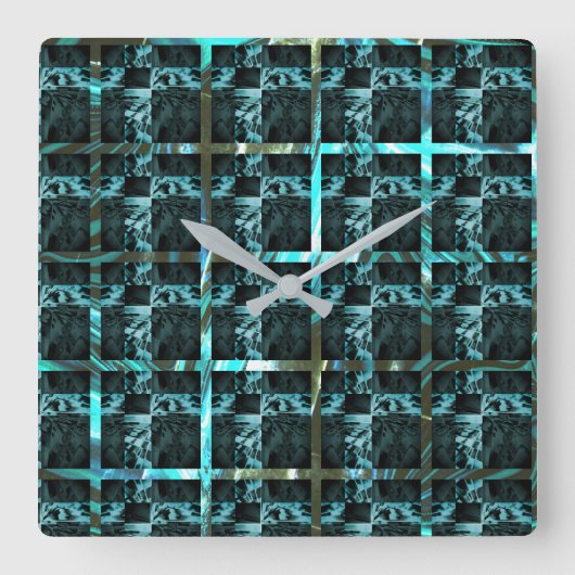 チェス違うス、マス、または画像のグリッド下？ スクエア壁時計 (正面)