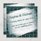 チェス違うス、マス、または画像のグリッド下？ 招待状 (正面/裏面)