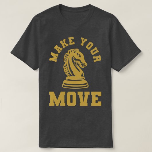 チェス選手のトーナメント頭が切れる10 Tシャツ (デザイン正面)
