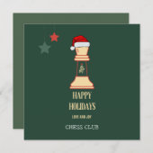 チェス部楽しい休暇クリスマスカード シーズンカード (正面/裏面)