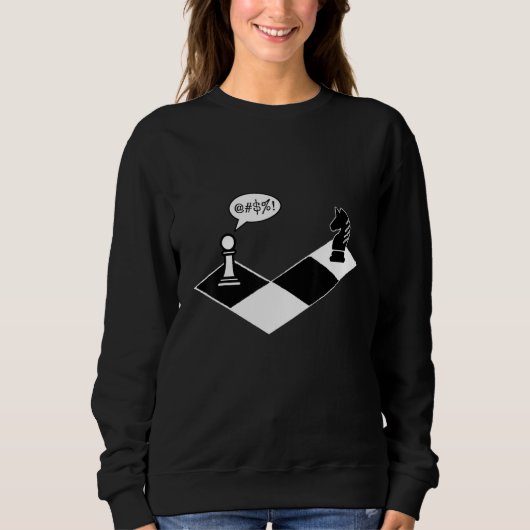 チェス部 おもしろ チェックメイト Tシャツ ナイト (正面)