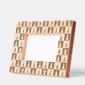 チェス駒のエッチングされた写真フレーム レーザー彫刻フレーム (左)