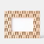 チェス駒のエッチングされた写真フレーム レーザー彫刻フレーム (正面)