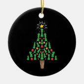 チェス駒のクリスマスツリー セラミックオーナメント (正面)