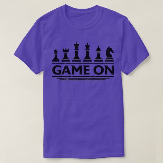 チェス駒のゲームおもしろいボードゲームをテーマにしたギフト Tシャツ (デザイン正面)