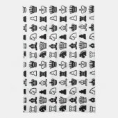 チェス駒のパターン キッチンタオル (縦)