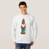 チェス駒の司教チェス Tシャツ (正面フル)