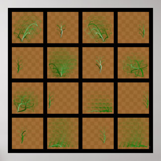 チェス駒の旅、比較(緑の線) ポスター