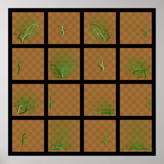 チェス駒の旅、比較（緑の線） ポスター (正面)