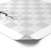 チェス駒の旅（黒の駒、四角） ポスター (角)