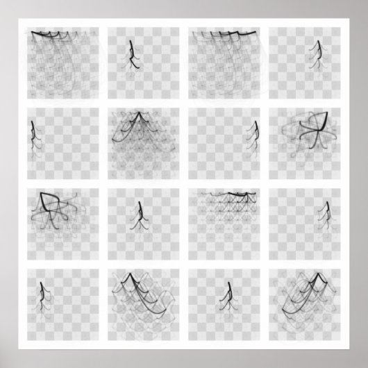 チェス駒の旅（黒の駒、四角） ポスター (正面)