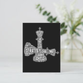 チェス駒の言葉戦略チャレンジボードゲーム ポストカード (スタンド正面)