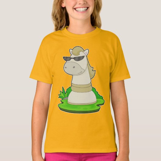 チェス駒の騎士チェス Tシャツ (正面)