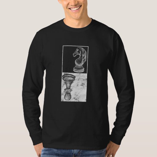 チェス駒の騎士ポーンボードゲームプレイヤー祖母 Tシャツ (正面)