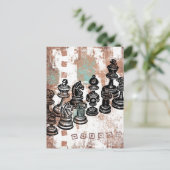 チェス駒はがき ポストカード (スタンド正面)