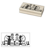 チェス駒イラストレーションスタンプ ラバースタンプ (押印)