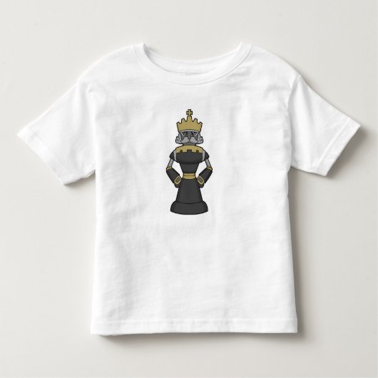 チェス駒キングクラウンチェス トドラーTシャツ (正面)