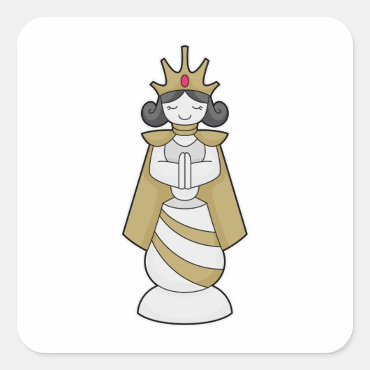 チェス駒クイーンクラウンチェス スクエアシール (正面)