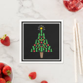 チェス駒クリスマスツリー スタンダードカクテルナプキン (インサイチュ)
