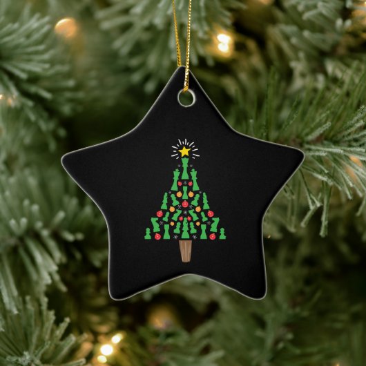 チェス駒クリスマスツリー セラミックオーナメント (ツリー)