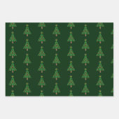 チェス駒クリスマスツリー ラッピングペーパーシート (正面)