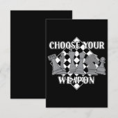 チェス駒ゲーム戦略ギフトChess Player 出欠カード (正面/裏面)