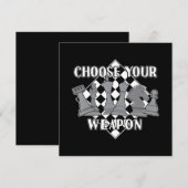 チェス駒ゲーム戦略ギフトChess Player 招待状 (正面/裏面)