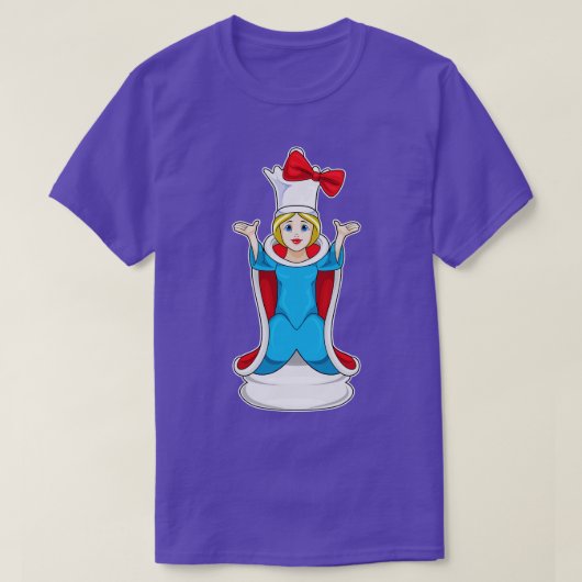 チェス駒チェスボードゲーム Tシャツ (デザイン正面)