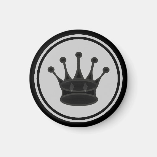 チェス駒ブラッククイーン マグネット (正面)