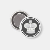 チェス駒ホワイトキング マグネット (正面/裏面)