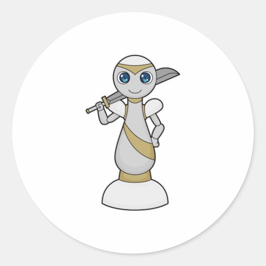 チェス駒ポーンソードチェス ラウンドシール (正面)