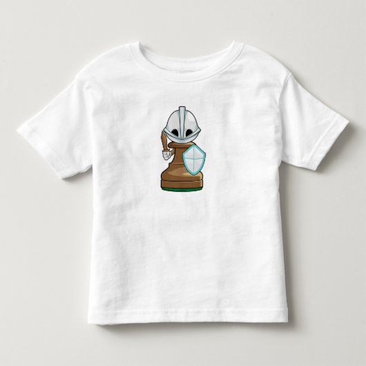 チェス駒ポーンチェス トドラーTシャツ (正面)