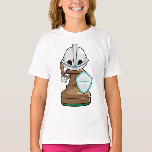チェス駒ポーンチェス Tシャツ (正面)
